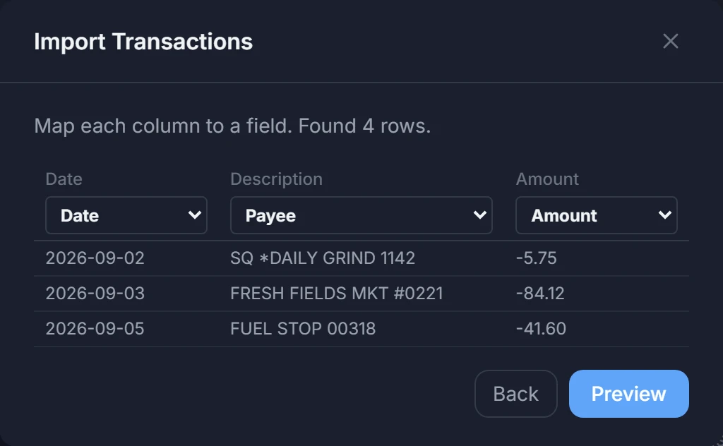 Mapping the columns of a CSV file