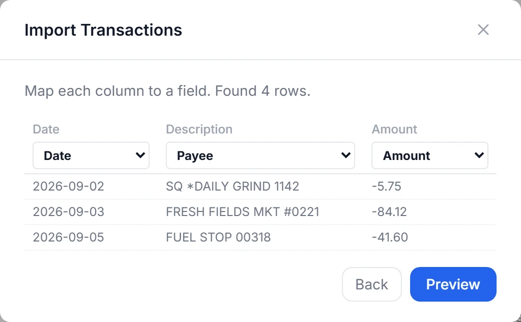 Mapping the columns of a CSV file