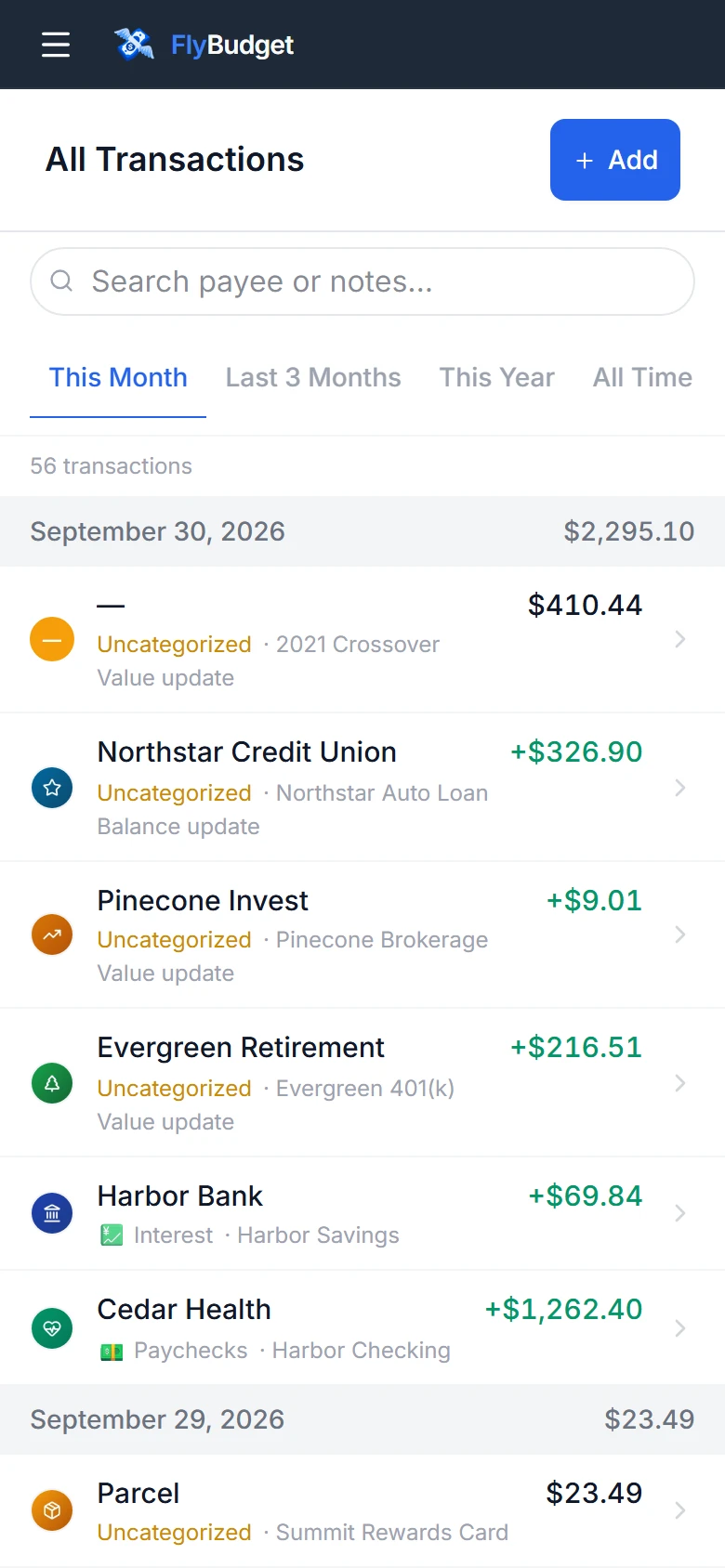 Transactions on a phone